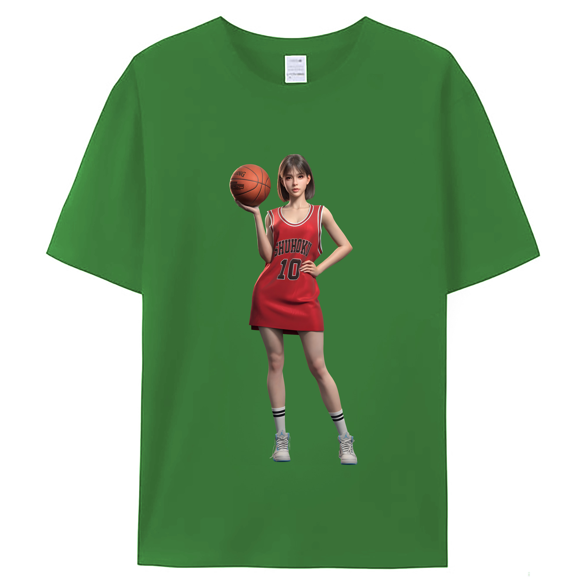 （画像用） SLAM DUNK／スラムダンク レディースカジュアルプリントTシャツ（綿100％）